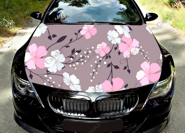 Sakura Cherry Blossom Livery, Japanese Theme Side Car Vinyl Wrap, Universal  Size, Large Vehicle Graphics