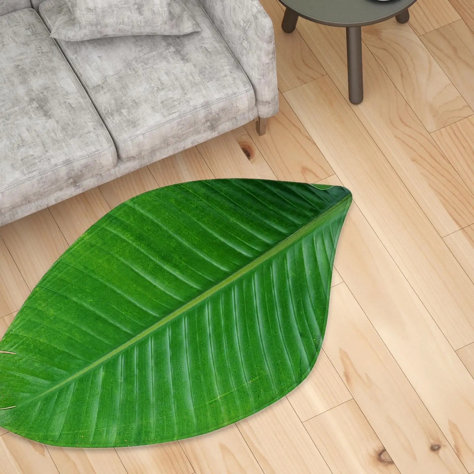 Green Leaves Floor Mat Entrance Door Mat Non Slip Leaves Rug Toilet Mat Carpet Soft Area Rugs for Bedroom Living Room Home Decor