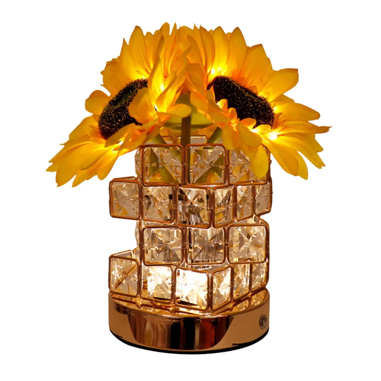 Artificial Flower Lamp LED Nightlight Modern Sunflowers Bedside Table Lamp