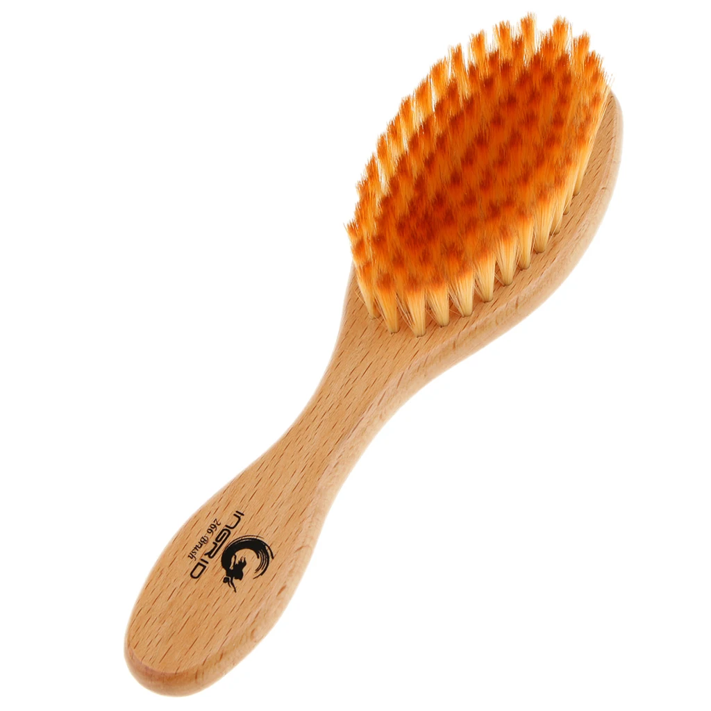 Baby Wooden Hair Brush Super Soft Bristles Massage Comb for Newborns Toddlers Face Neck Duster Cleaning Tool