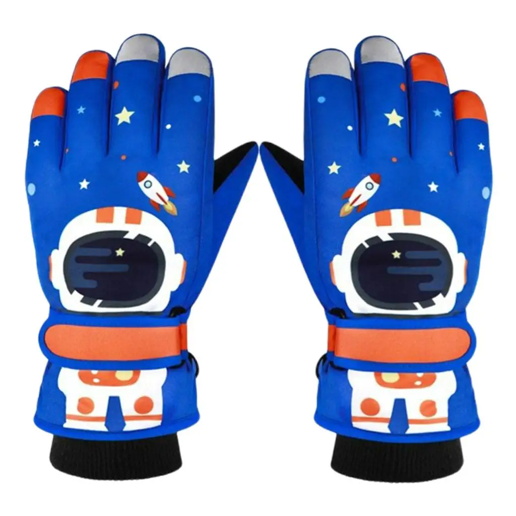 Kids Ski Gloves Touch Screen Waterproof Boys Girls Windproof Fleece Lined Snow