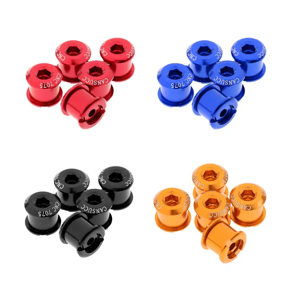 5Pcs Aluminum Alloy Bike Bicycle Chainring Crankset Bolt Screw