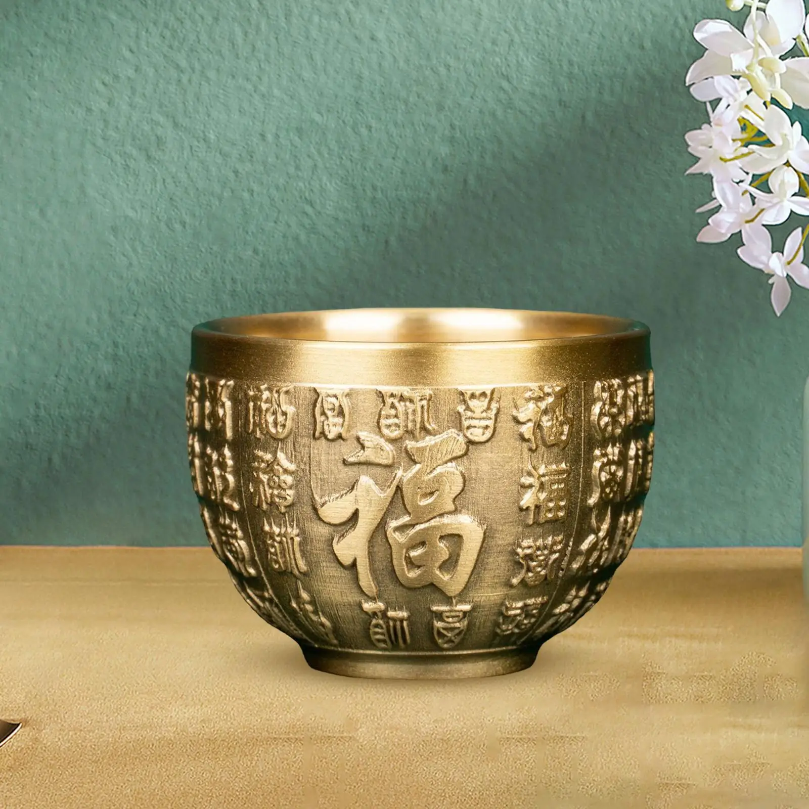 Planter Vase Ornament Dried Flowerpot Floral Arrangements Bowl Figurine Craft Art Jar Piggy Bank Brass Cylinder for Home Cabinet