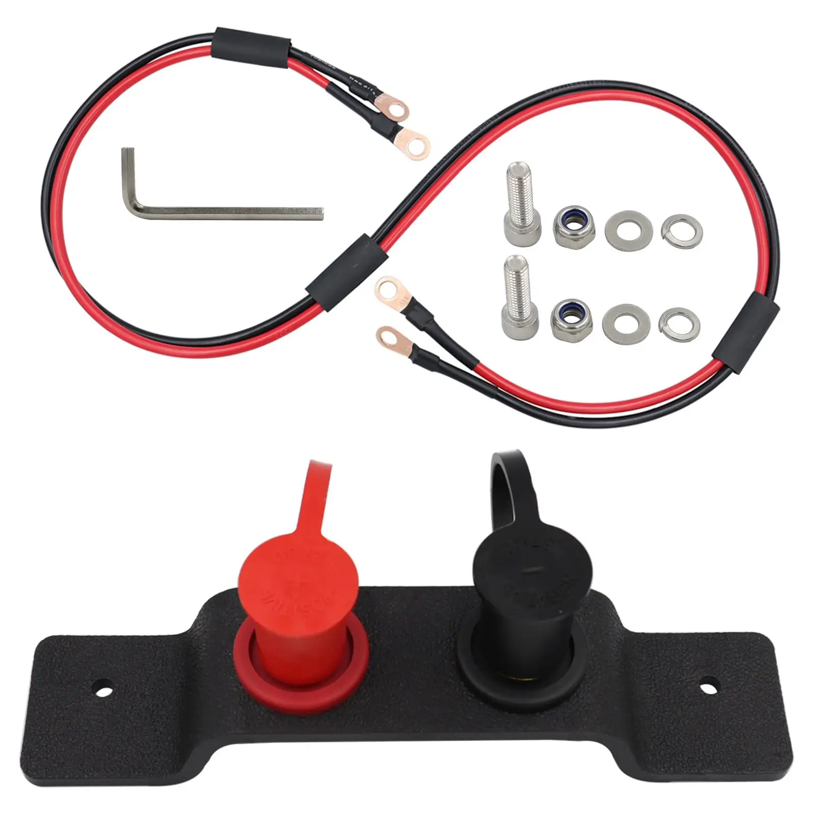 Car Battery Jump Post Starter Battery Terminals Relocation Kit Quick Easy Charging Fit for Can AM x3 Lawn Mowers UTV ATV Boats