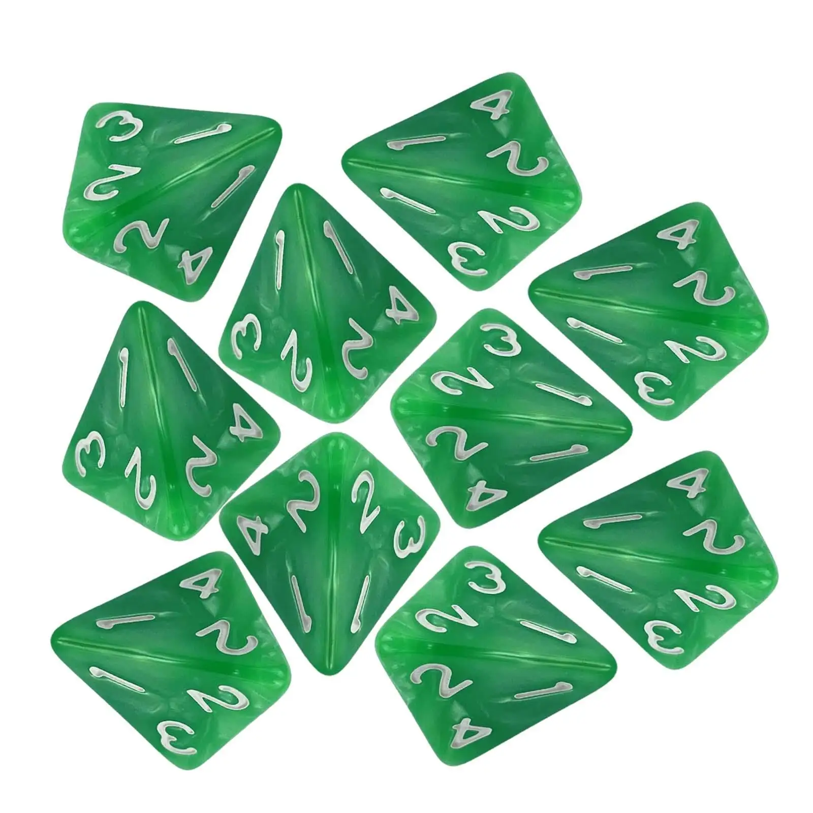 10 Pieces Polyhedral Dices Math Teaching Toys Acrylic Dices Party Supplies Game Dices for Bar Home KTV Card Game Board Game