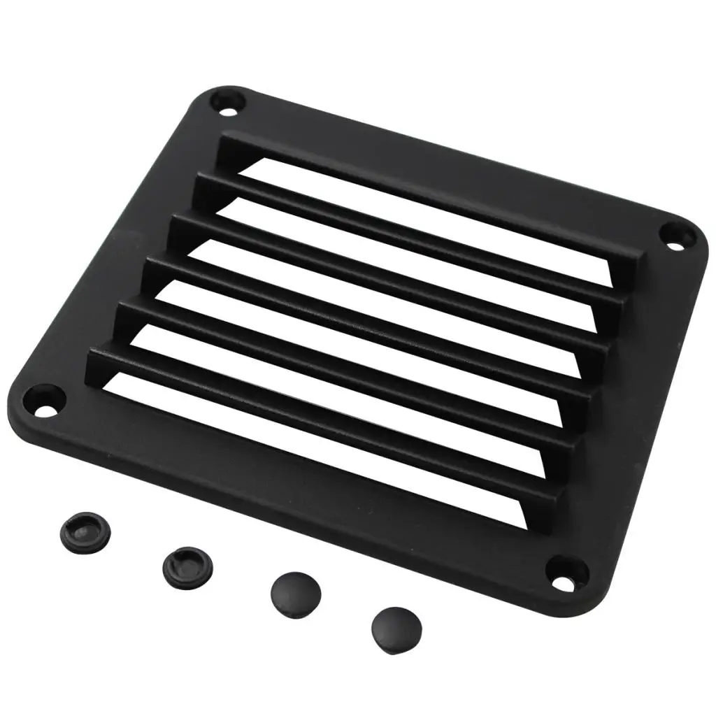 New Black ABS Louvered Vent 5-1/2` X 4-7/8` for Boat-molded ABS White vent