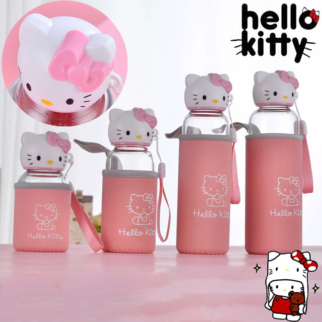 Hello Kitty Shaker Cup Water Cup Cute Cartoon 400ml Women Girl Anti-drop  Protein Powder Stirring Ball Straight Drink Cupp Gift - AliExpress