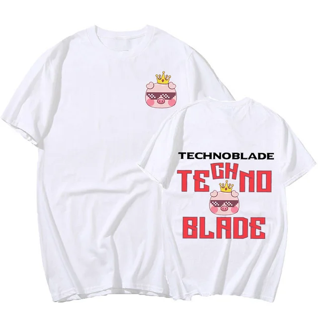 Technoblade Never Dies Merch Print T-shirt Men Women Fashion Anime Casual  Loose Cotton T-shirts Oversized Unisex Streetwear Tops - AliExpress