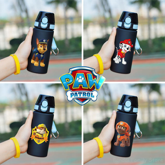 500ml Large Capacity PAW Patrol Kids Water Sippy Cup Cartoon Chase Marshall  Skye Kids Student Water Bottles with Straw Bottles