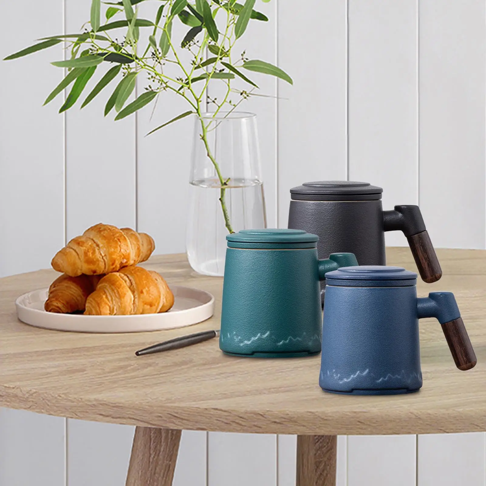 400ml Tea Infuser Mug Ceramic Filter Tea Mug Tea Cup for Hotel Beverage