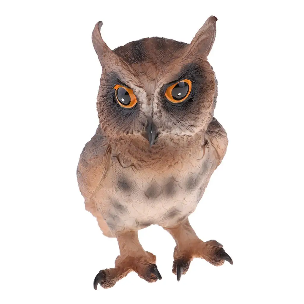 Standing Owl Animals Ornament Figurine Figure Gift Presents for Office Decor
