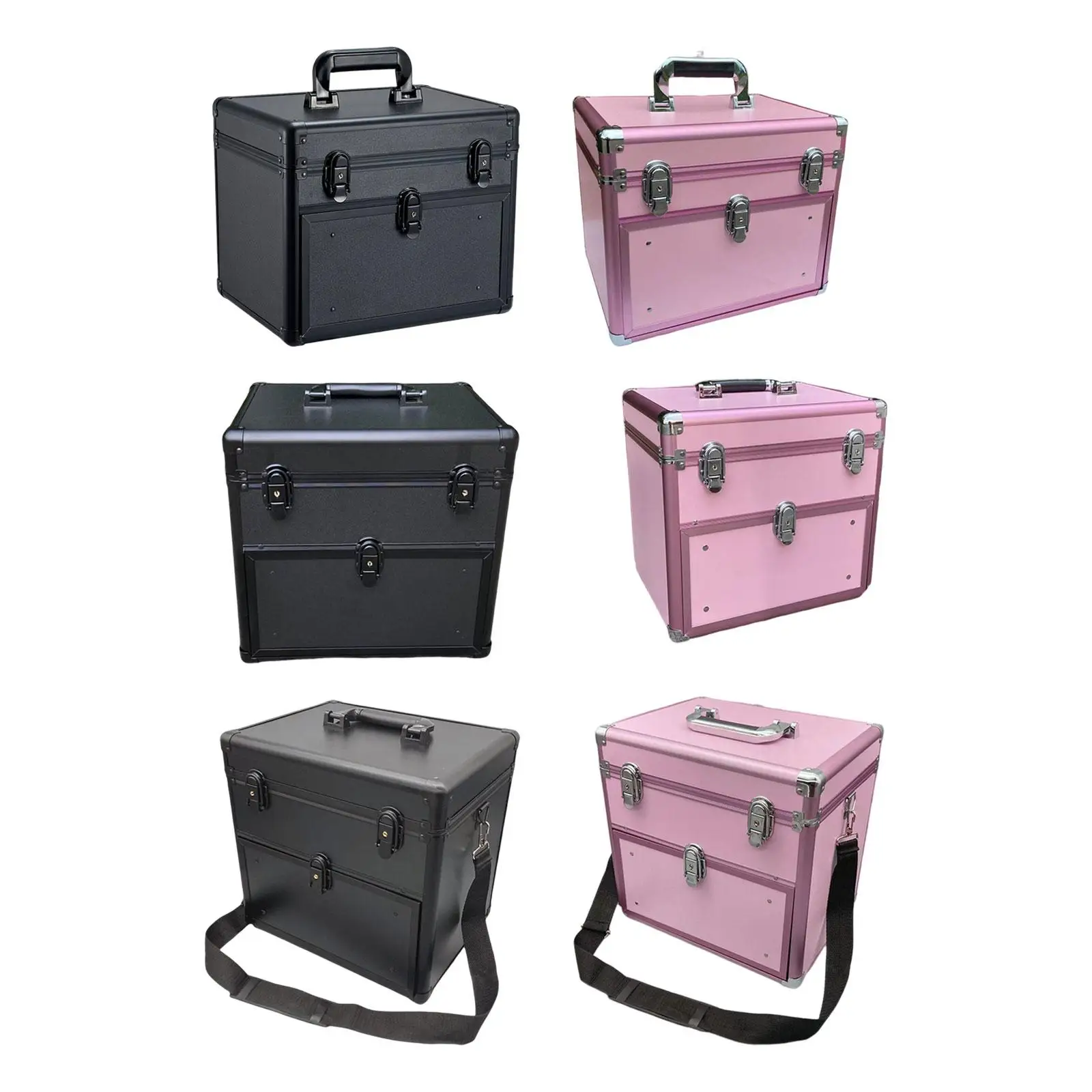 Makeup Train Case 48 Compartments Manicure Suitcase for Hairdressing Tool