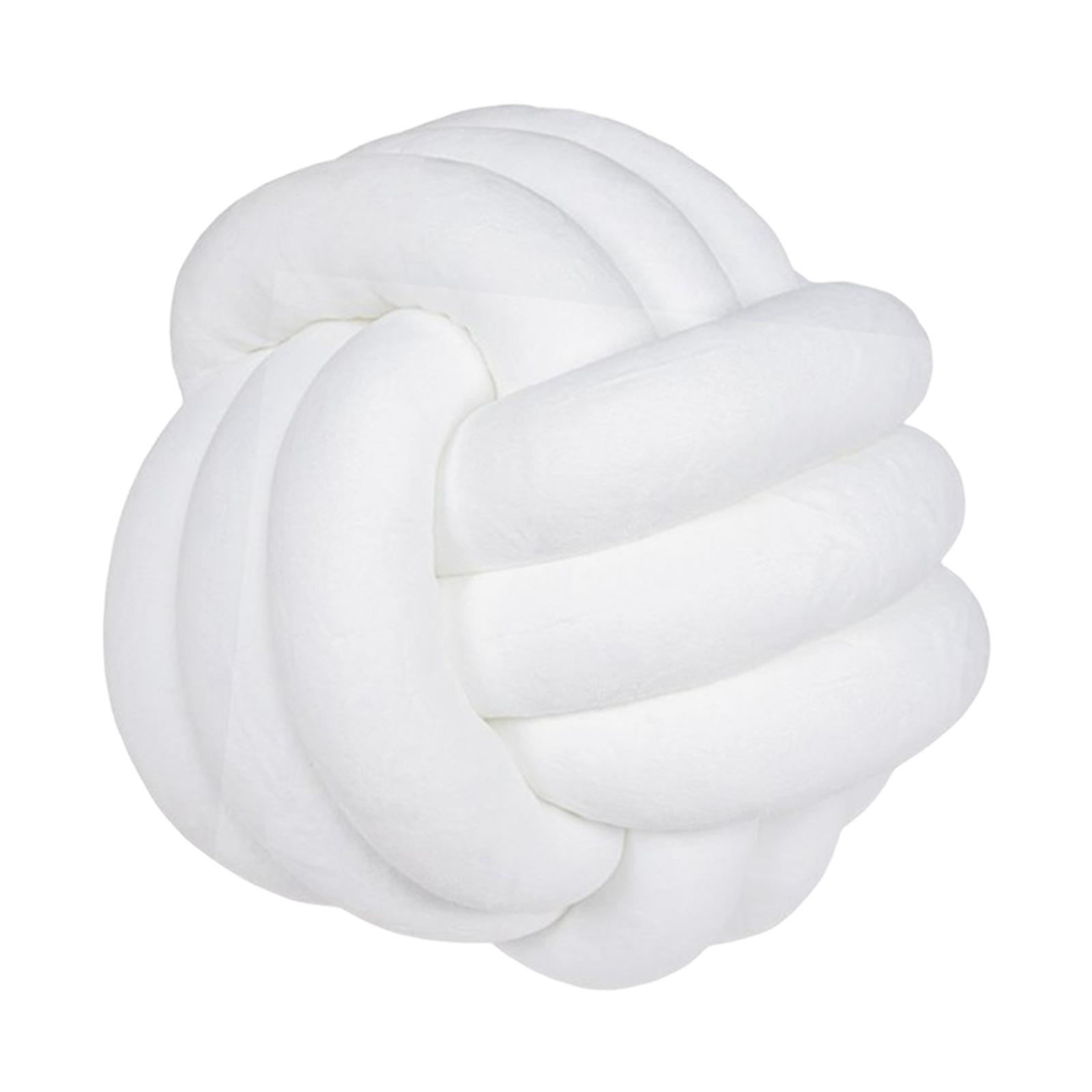 Soft Knot Ball Pillow Photography Props Plush Pillow Hand Woven Throw Knotted Pillow for Sofa Bed Chairs Home Decoration 22cm