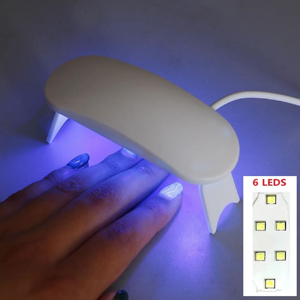 Best of 6 Leds 6W Professional Mini UV LED Nail Lamp Usb Light Gel Polish Cured Led Nail Dryer Lamp Machine Portable USB Cable Nails Reviews & Tips