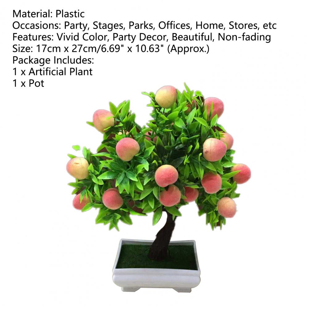 YMXWFC Simulazione di Albero Artificiale Bonsai di Frutta Albero di pesco  Finto Bonsai Soggiorno Decorazione della casa Desktop Albero Finto Quasi