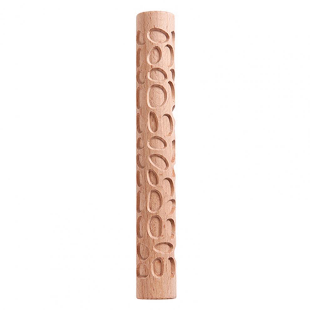 Description Picture 6 of itemFood Grade Durable Fine Workmanship Christmas Themed Pattern Engraved Wooden Rolling Pin Pastry Roller for Household