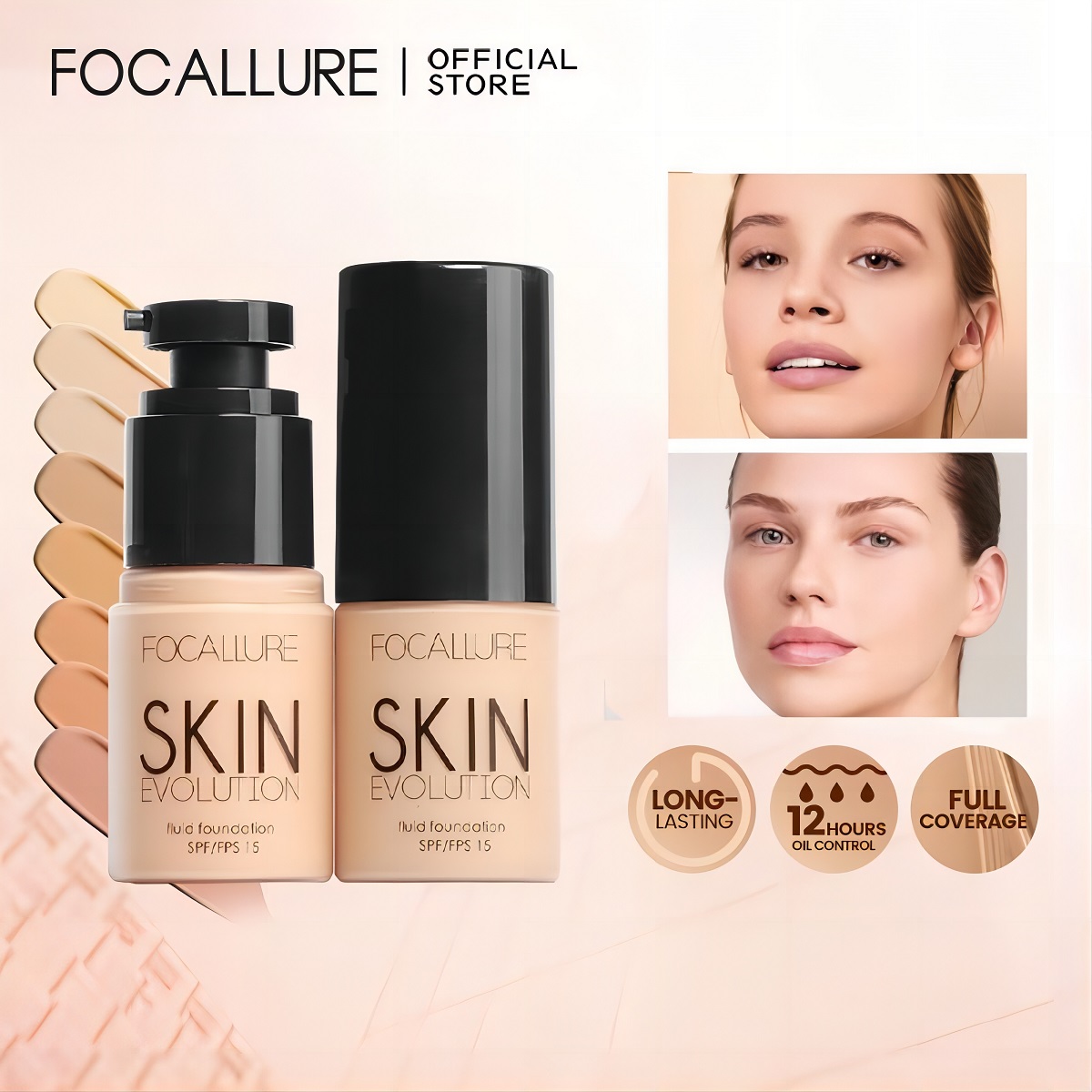 Best of FOCALLURE Waterproof Matte Face Liquid Foundation Full Coverage Concealer Whitening Face Makeup Base Cream Cosmetics For Women Reviews & Tips