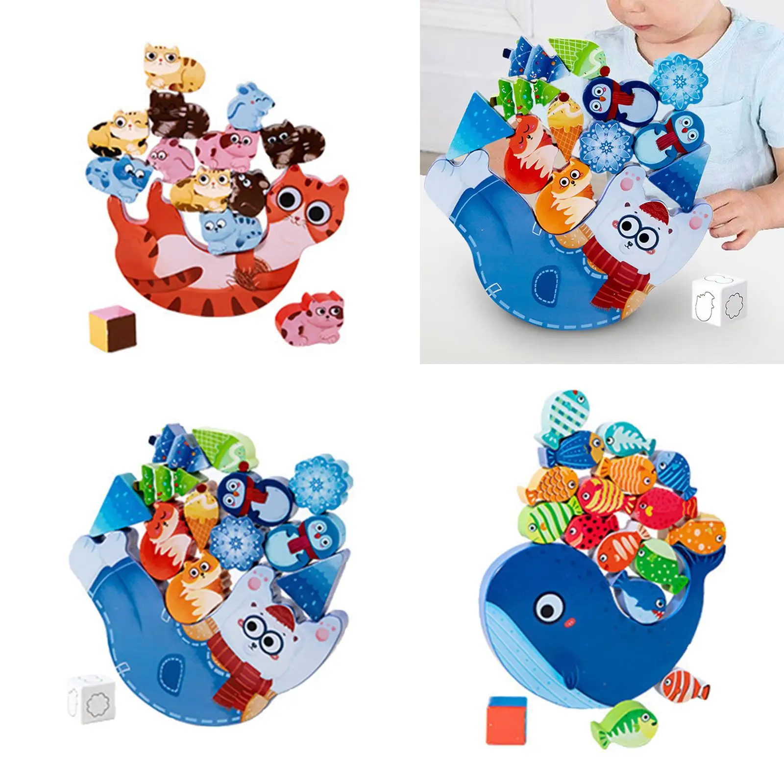 Montessori Educational Stacking Toys Stem Sensory Toys Puzzle Game for Children Kids Toddlers 1 2 3 4 5 Year Old Birthday Gift