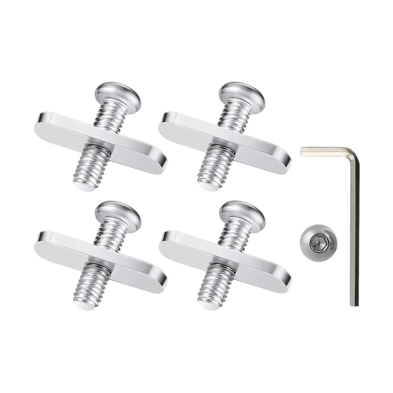 4 Pack Kayak Rail Track Screws Track Nuts Mounting Stainless Steel Mini Hardware Gear Kayak Screws for Dinghy Boats Canoes Rail