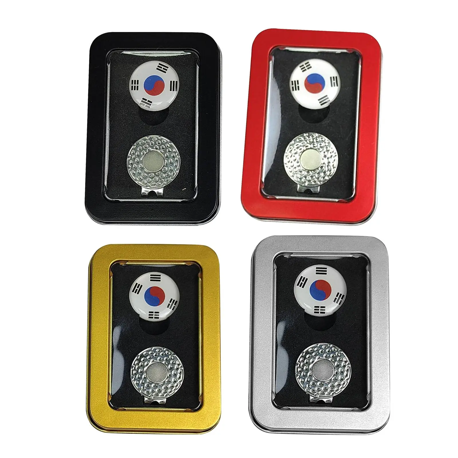 Golf Ball Marker with Magnetic Hat Clip Anti Rust Professional Gift Supplies