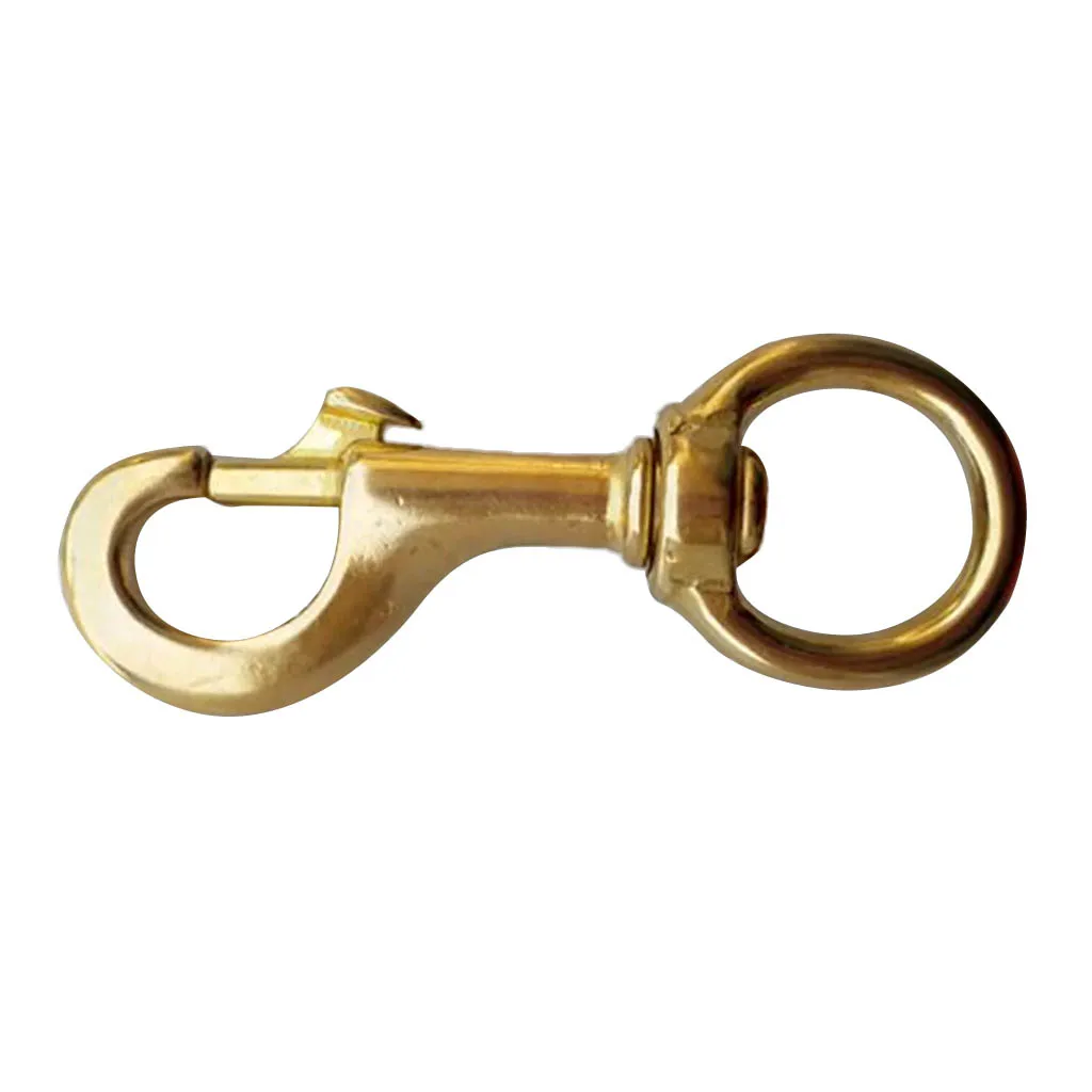 Brass Carabiner with Swivel Joint for Dog Leashes  Keychains