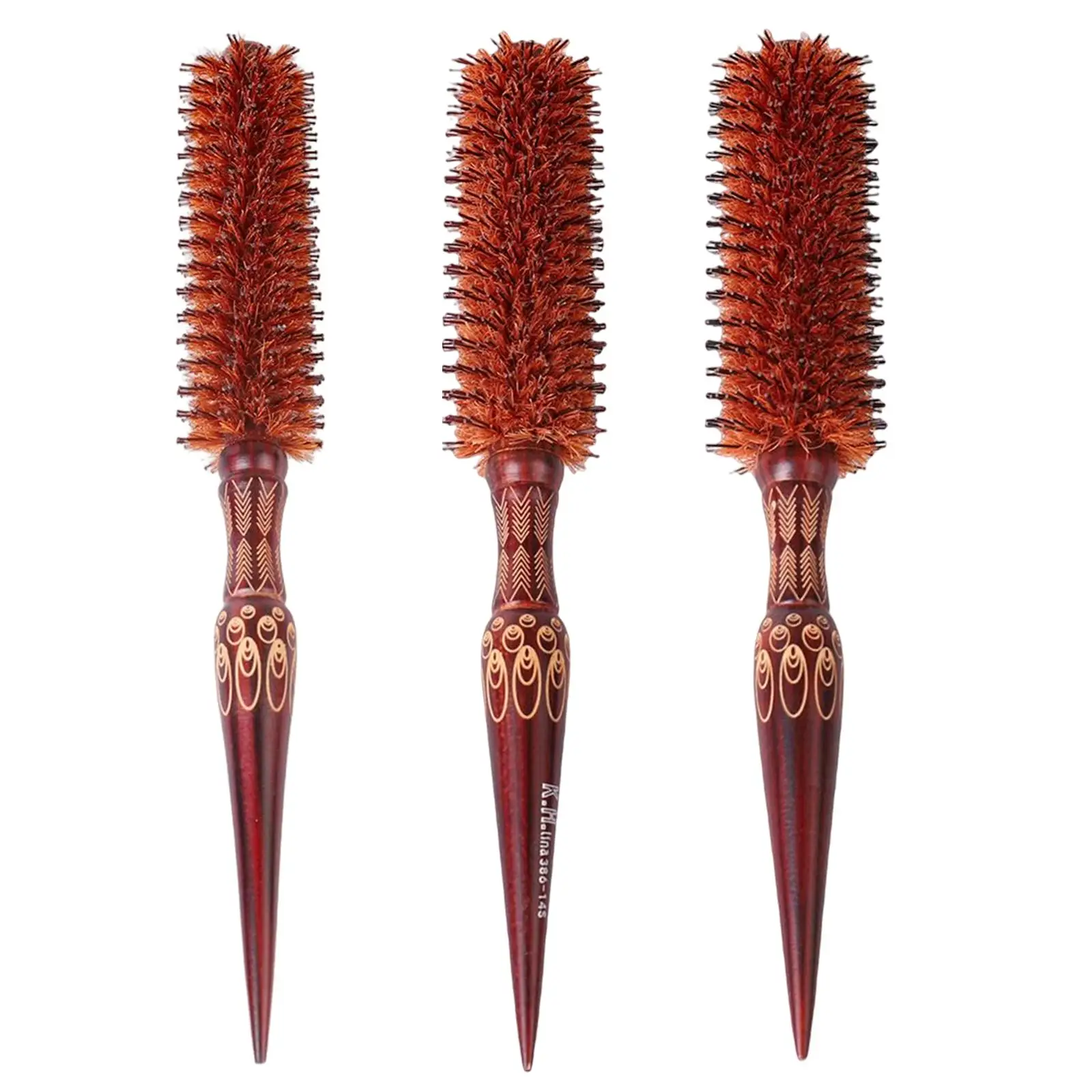 Round Hair Brush Wood Handle Light Weight Styling Tools Hairbrush for Heat Styling Blow Drying Barber Salon Long Hair