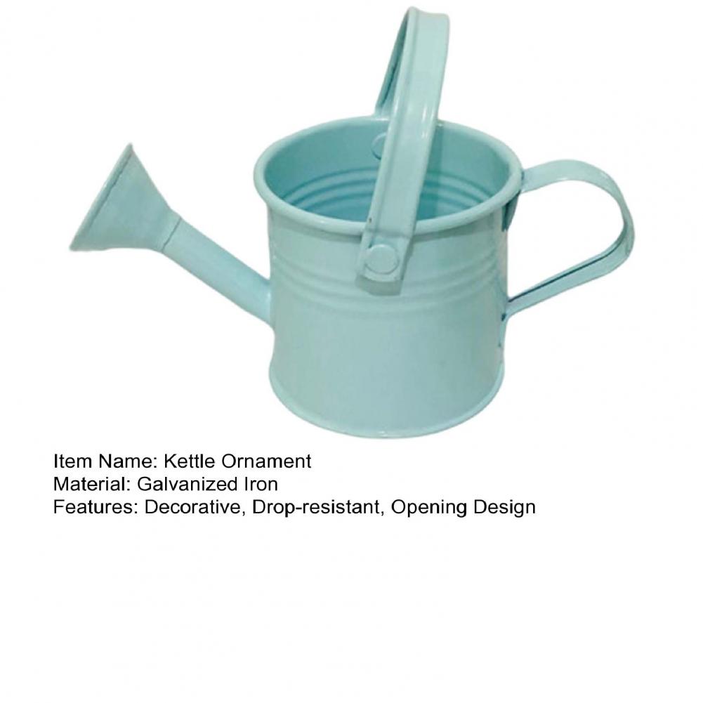 Description Picture 6 of itemCompact Watering Can Galvanized Iron Handle Kettle Simple Decorative Candy-colored Mini Plant Pot Kettle