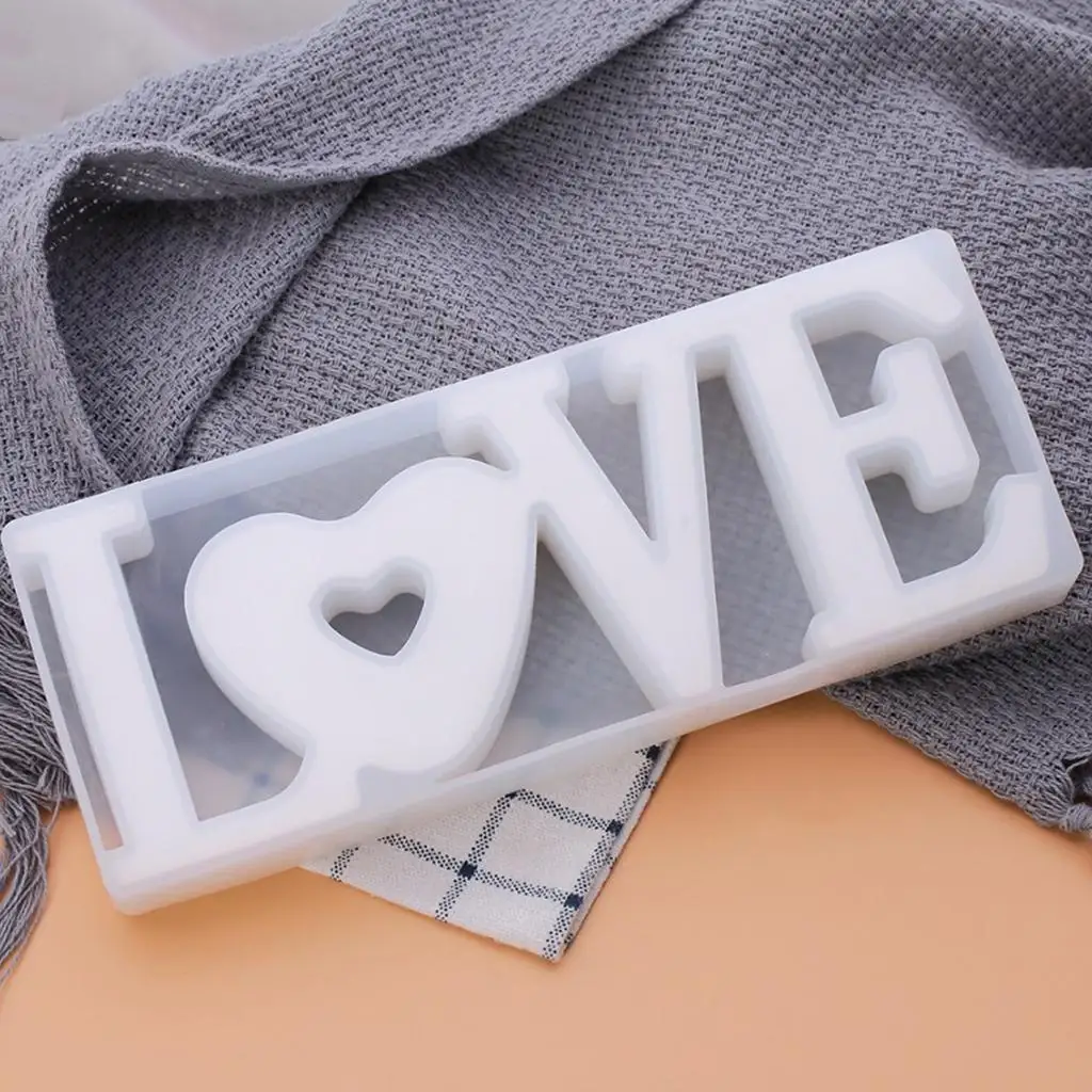 Clear Silicone Mold Ornament DIY Epoxy Resin Casting Mold LOVE Craft for Wedding