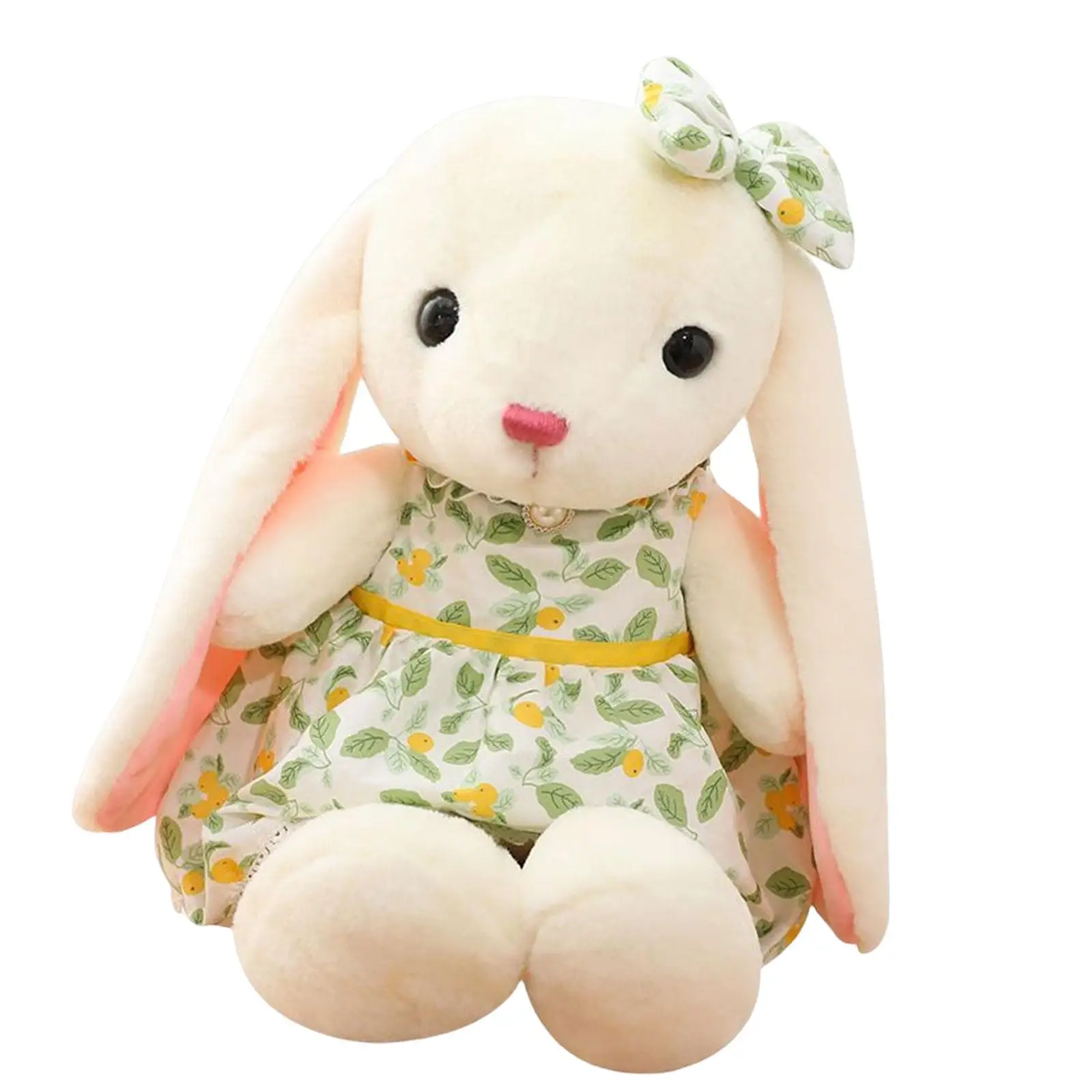 Adorable Rabbit Plush Toy Floppy Ears Bunny ,Washable Comforting Doll Soft Stuffed Animals for Toddlers