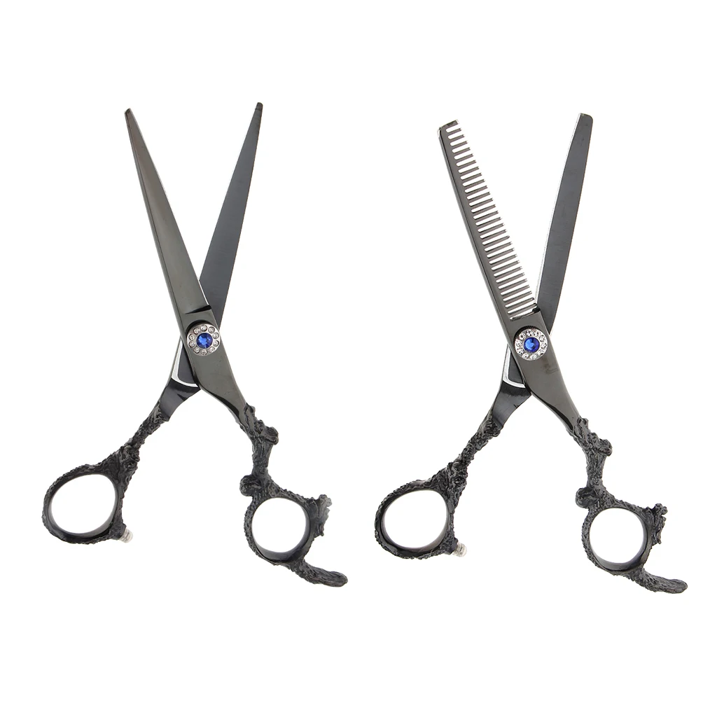 Stainless Steel Professional Hair Cutting Thinning Scissors Shears Set 6.5