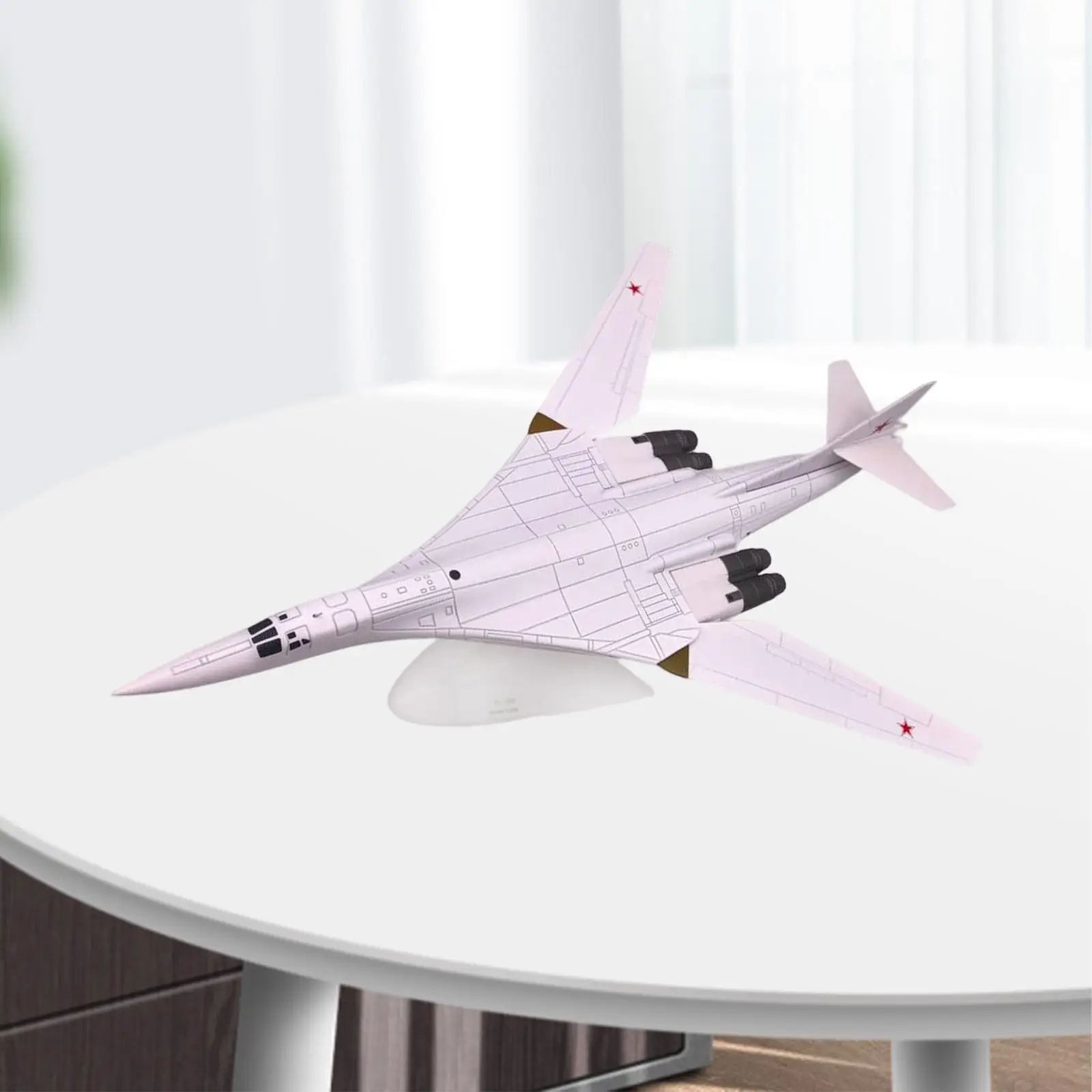 1:200 Aircraft Decoration Collectibles Durable TU160 Alloy for Adult Kids