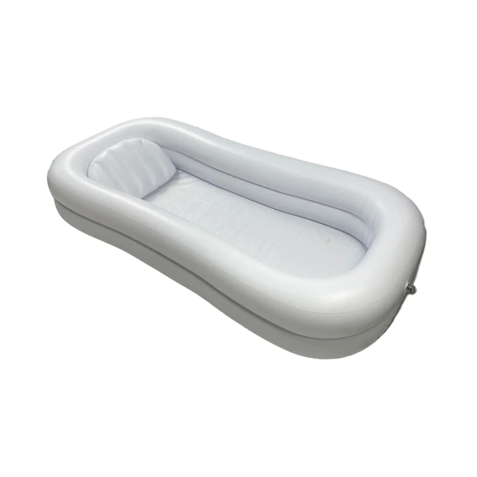 Inflatable Bathtub Adjustable Foldable Thicken Bath in Bed Assist Aid Bath Basin for Elderly Seniors Handicapped Disabled Adults