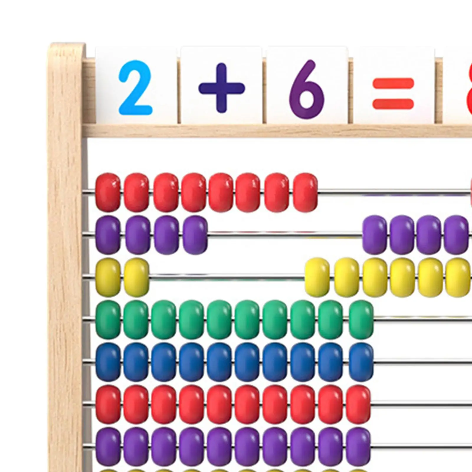 Wooden Frame Abacus Addition Subtraction Formula Table Learning Education Toy for Early Childhood Education Preschool Learning