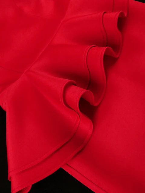 Lilly's Kloset Regal Effect Peplum Scuba Dress (Red) Red