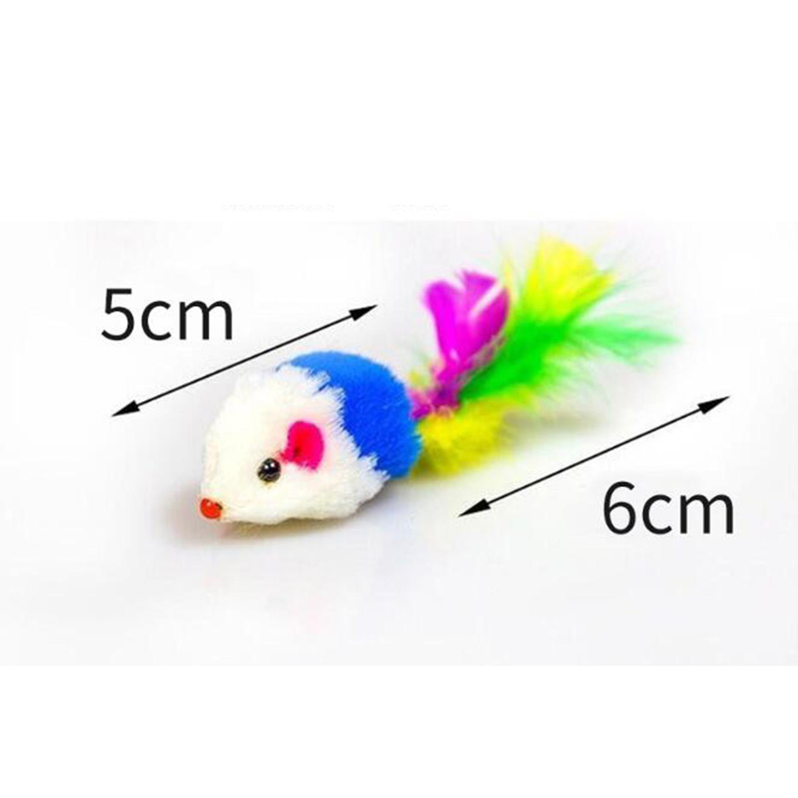 5Pcs Cute Interactive Cat Toys Soft Plush Mouse Teaser Bite Resistant Pet Toys Mice Cat Toys Mouse Cat Toy for Promote Exercise