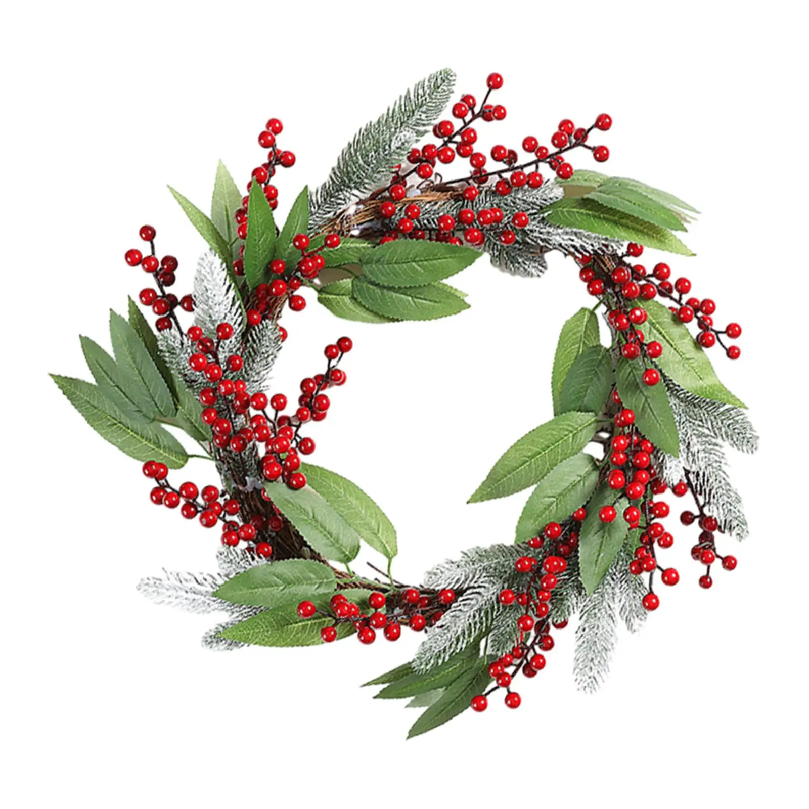Front Door Wreath Multipurpose 50cm Diameter Housewarming Gifts Christmas Wreath 2023 for Wall Party Wedding Fireplace Office