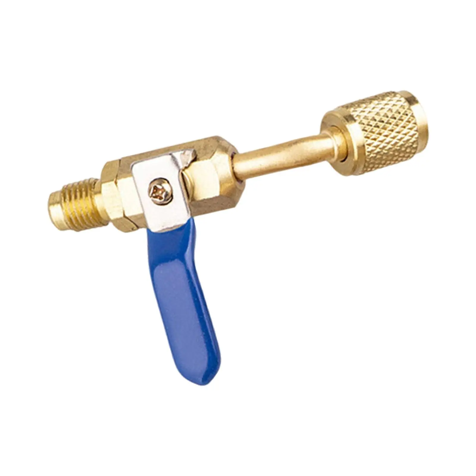 Air Conditioning Refrigerant Safety Valve Copper Compact Connector Shut Off Valve Quick Coupler Air Conditioner Ball Valve