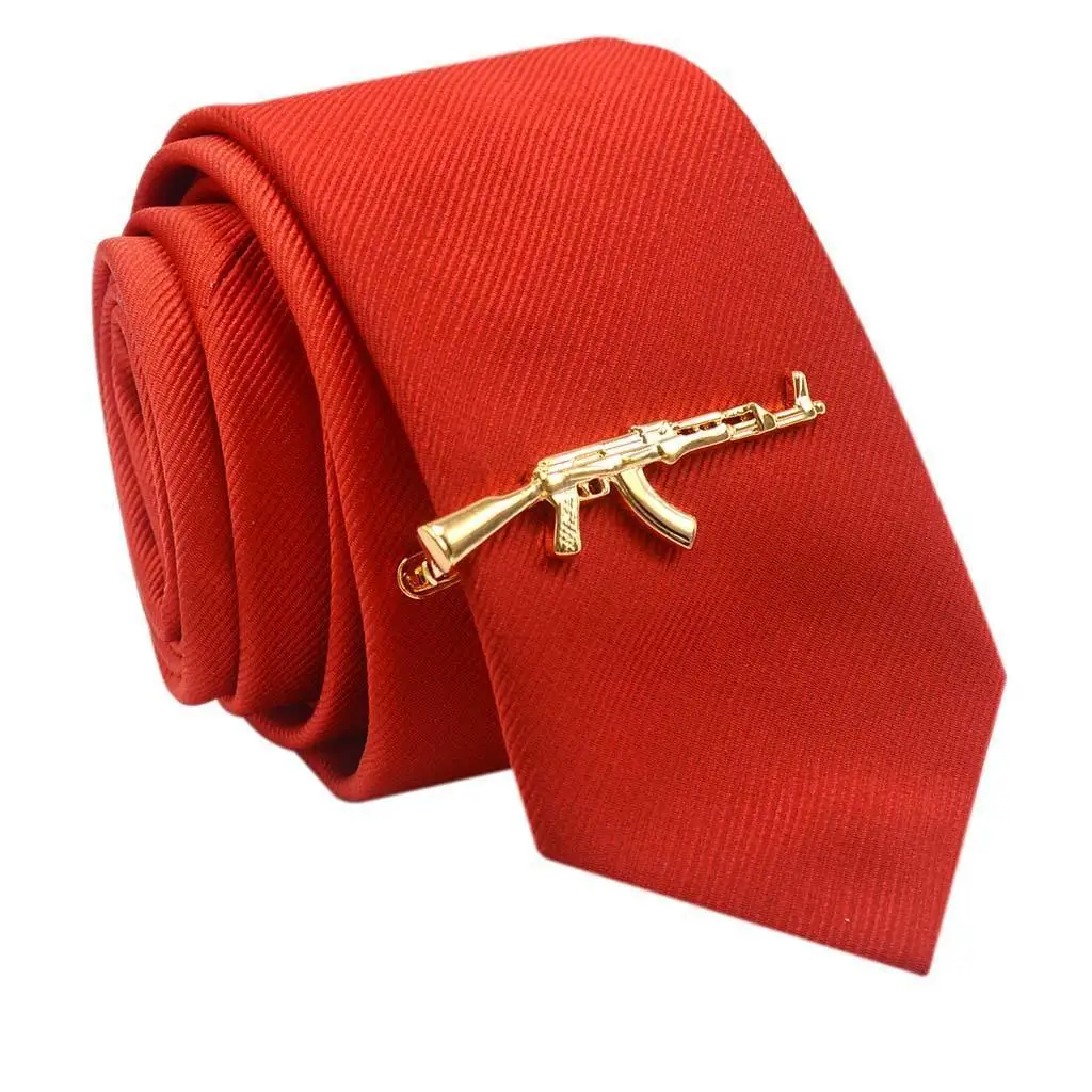 Novelty Metal Gold   Simple Necktie Tie Bar Clasp Clip Pin For Men Party