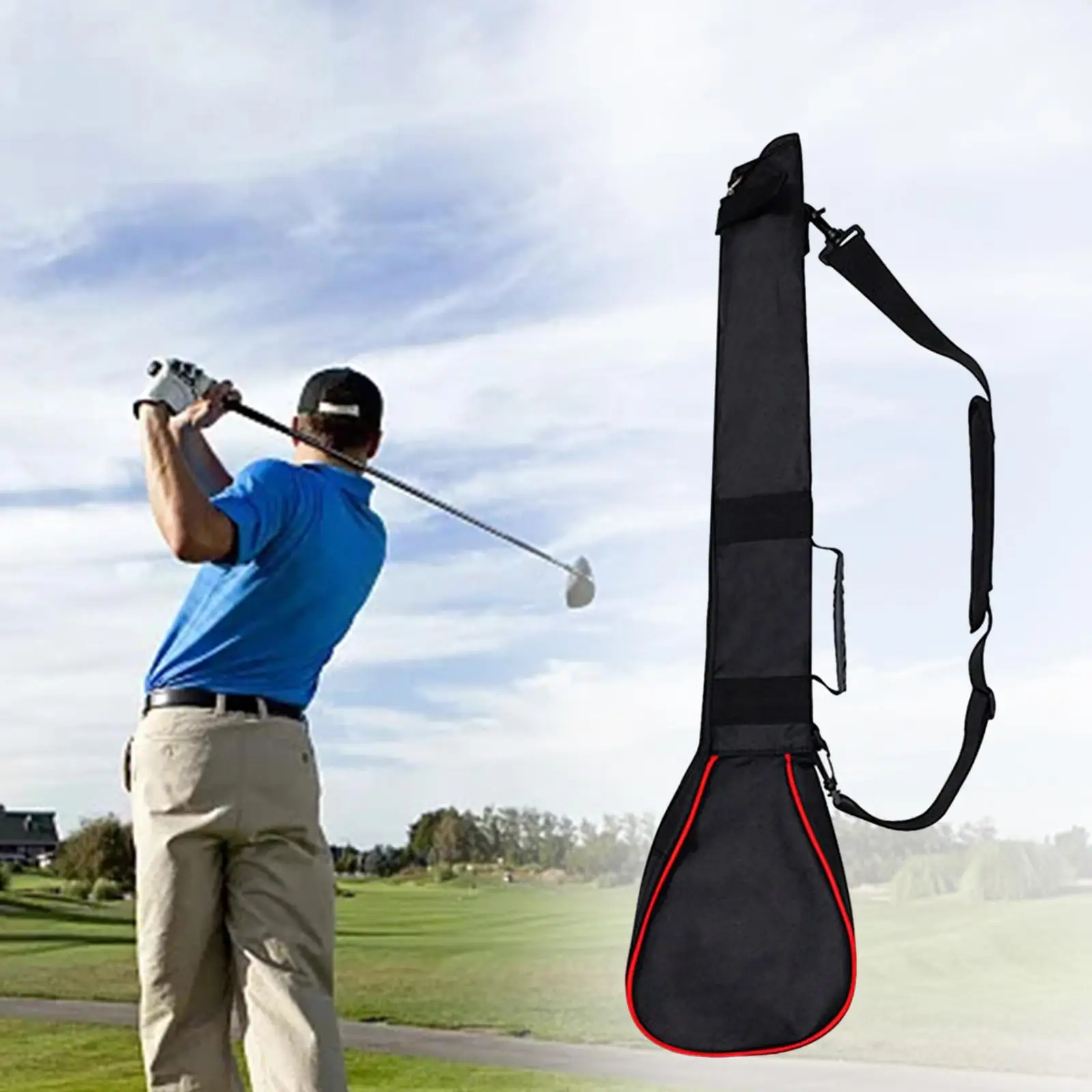 Golf Carry Bag Foldable Golf Club Bag Holding up to 3 Golf Clubs for Training Practice Outdoor Use Comfortable to Carry Durable