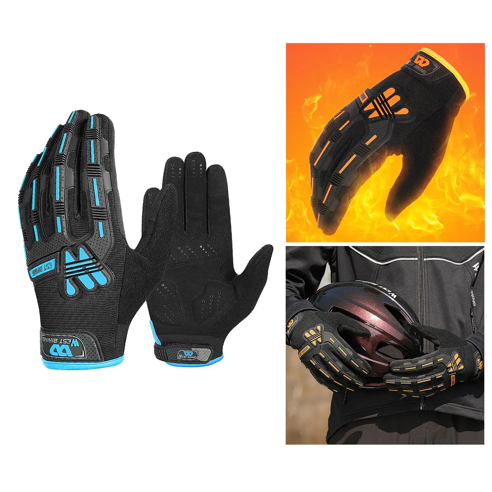 Full Finger of Touch Screen Motorcycle Gloves  Absorption Bike Gloves Sport Gloves Fits  ATV UTV Motocross Outdoor Men