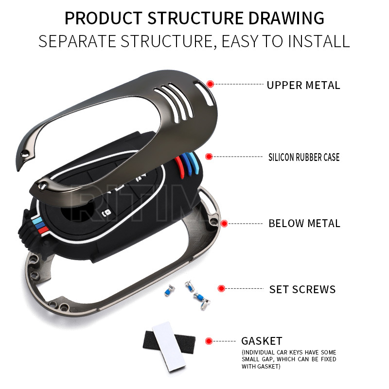 Nuova custodia per chiave a distanza per auto in lega Shell per Benz classe C S W206 W223 S350 C260 C300 S400 S450 S500 Protector Keyless - S47b13fc5d2e7490296632ffe63b05994J