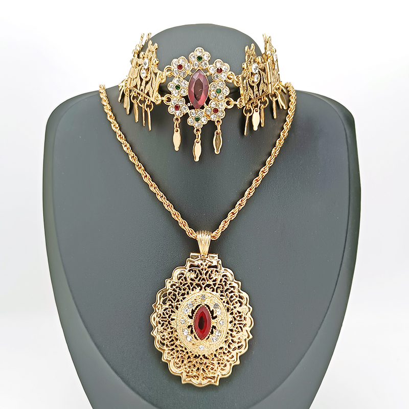 Arabian Ladies Necklace Red Green 