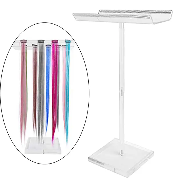 Weaving Stand Rack Acrylic Clear Hair Wigs Extension Display