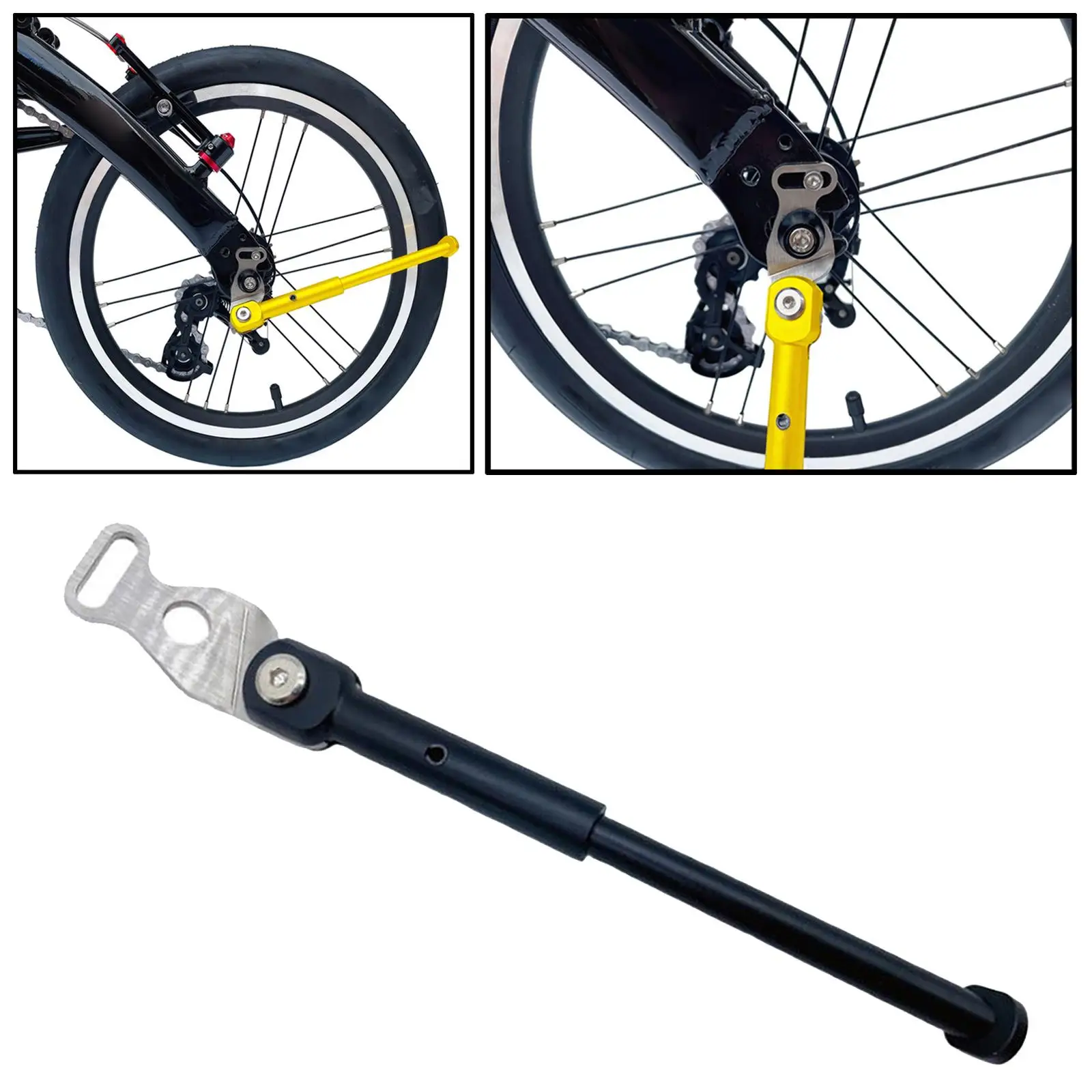 Lightweight Folding  Bicycle Kick Stand Prop Anti-Rust 14 inch Anti-Slip