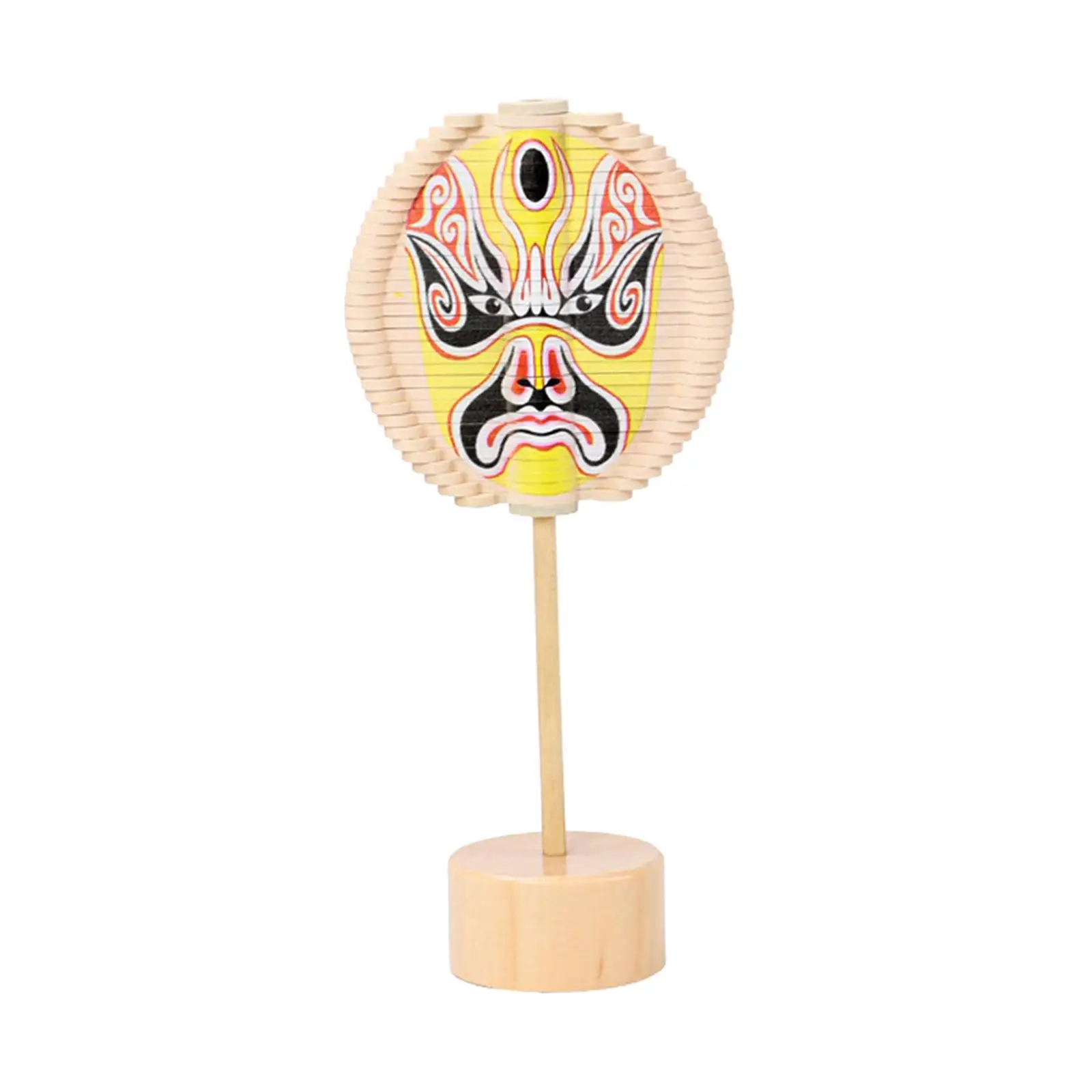 Creative Face Changing Rotating Lollipop Desktop Decoration Sensory Toys Wooden Rotating Spiral Lollipop for Birthday Home Party