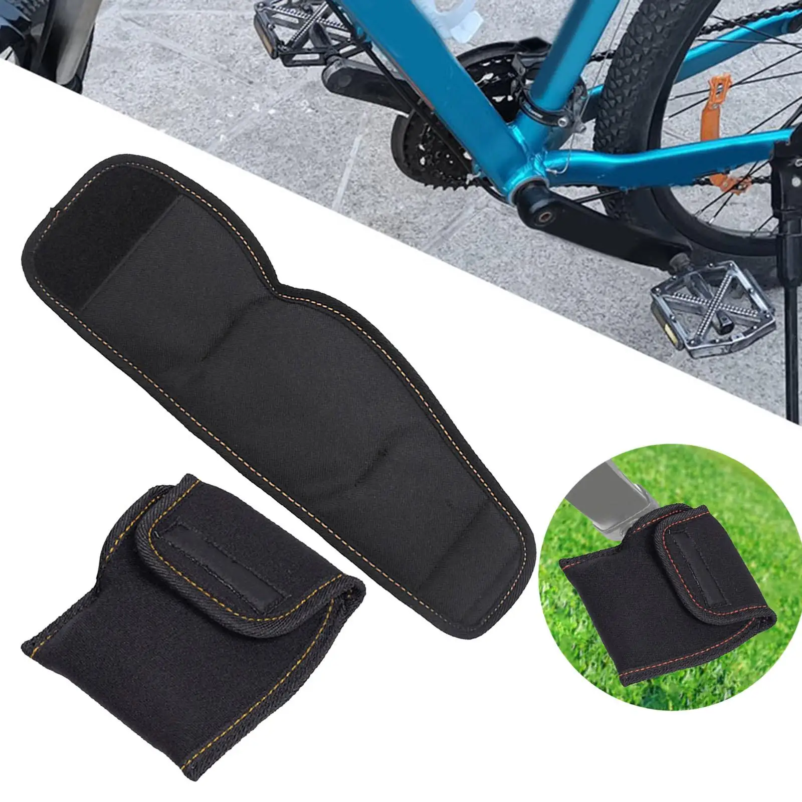 1 Pair Bike Pedal Protective Cover Sticker Comfortable Fittings for Outdoor