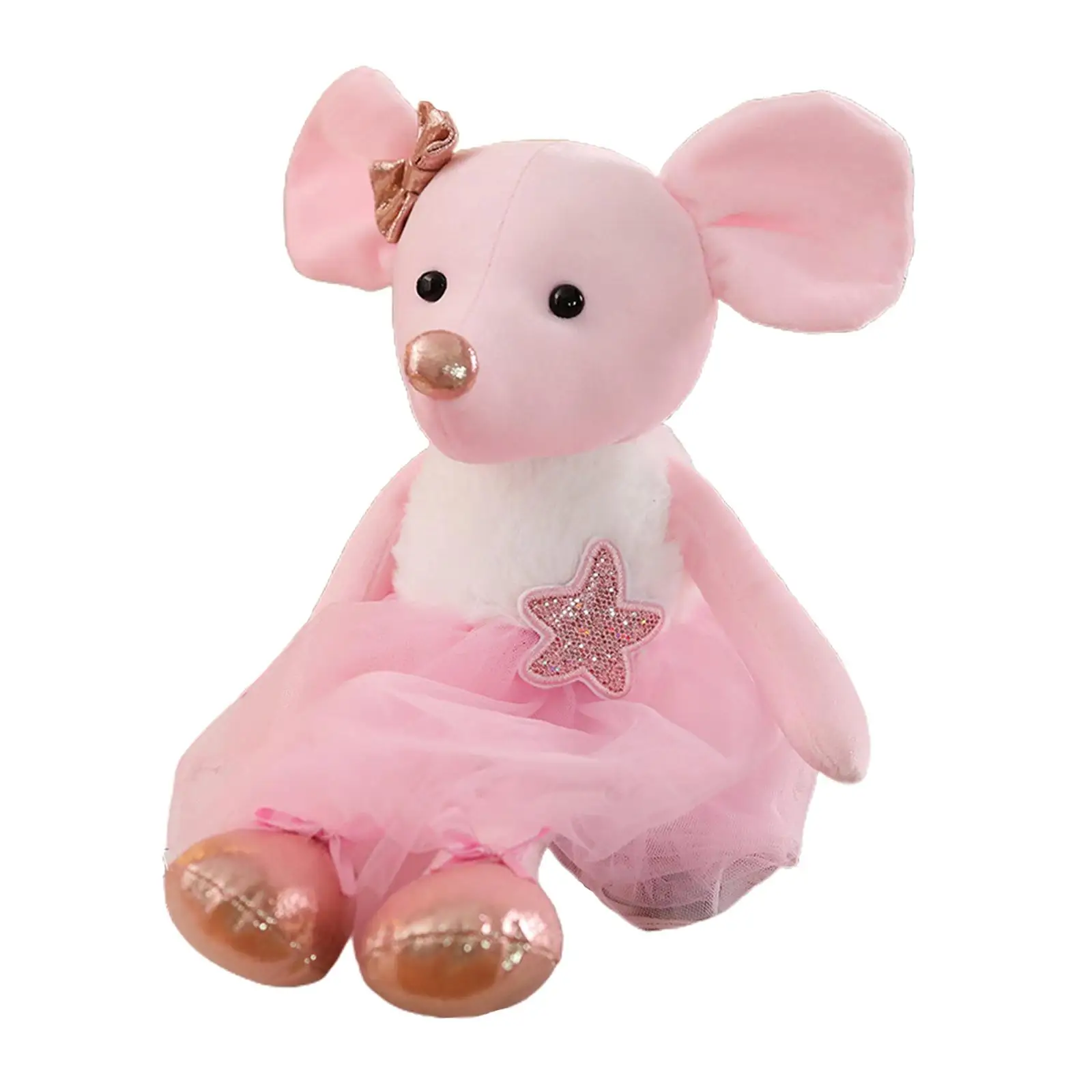 Plush Toys Stuffed Ballet Mouse Animal Dolls Soft PP   Girls Adults Gifts Home Decoration
