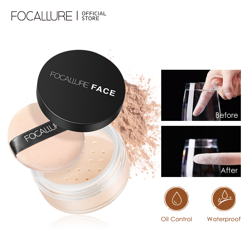 Best of FOCALLURE Face Powder Waterproof Long-lasting 9 Colors Oil-control Matte Translucent Makeup Setting Powder Women Cosmetics Reviews & Tips