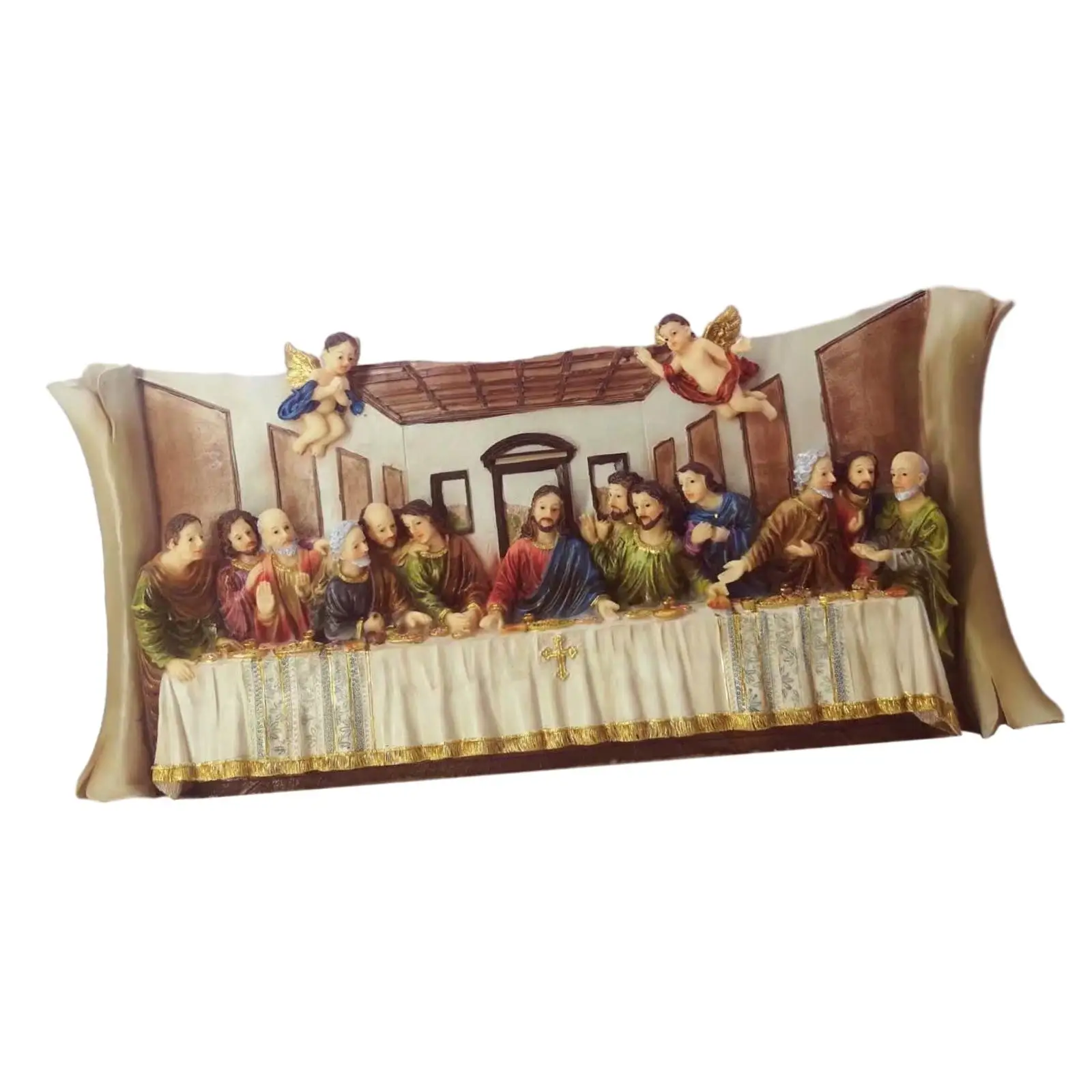 Resin Last Supper Sculpture Statue Office Decoration Jesus and 12 Disciples for Bedroom Living Room Home Office Collection Gifts