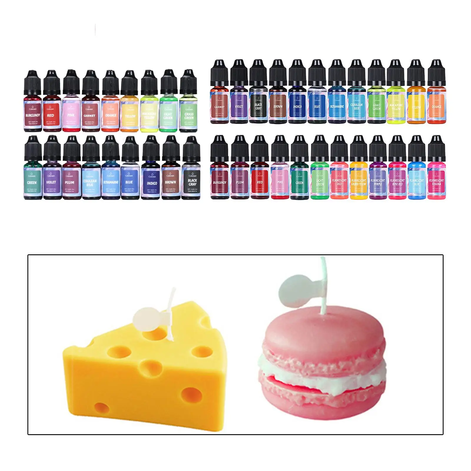 Candle Dye Liquid, Candle Color Dye Soap Coloring Candle Pigment 10ml Each